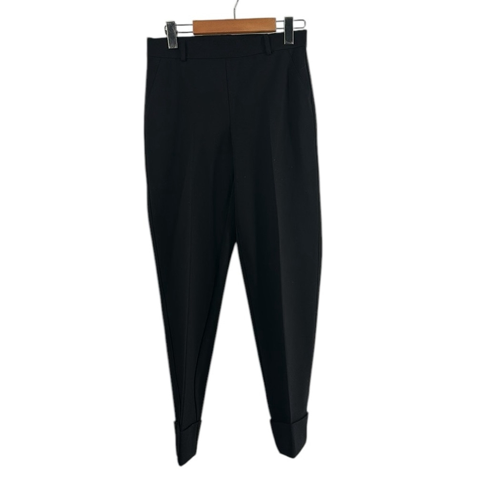 Joseph Ribkoff Heavy Knit Slim Fit Pull On Straight Pants Regular cuffed Size S